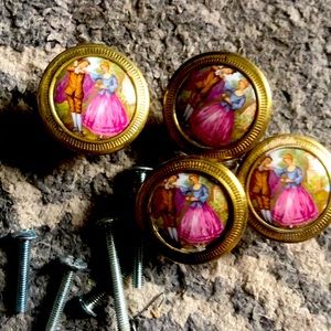 Four Porcelain Knobs